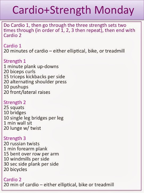 Working Out and Eating In: Cardio + Strength Workout