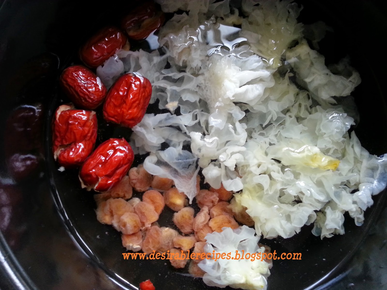 White Fungus, Red Dates and Dried Longan Dessert (Tong Sui)