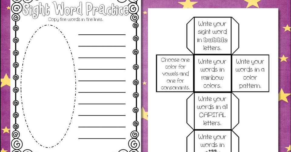 Classroom Freebies Too: Sight Words Practice
