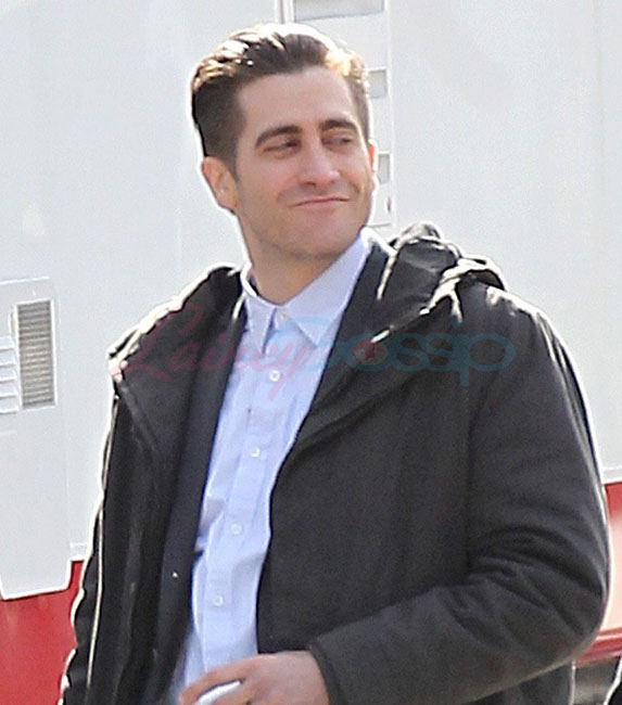 on the set of "Prisoners" (2013) in Georgia, on January 20, 2013