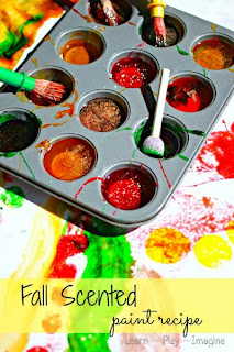 Two ingredient base paint recipe - add fall scents like cinnamon, clove, candy apple, nutmeg, pumpkin, and more!