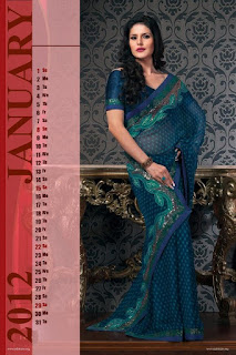 Zarine Khan Desktop Calendar 2012