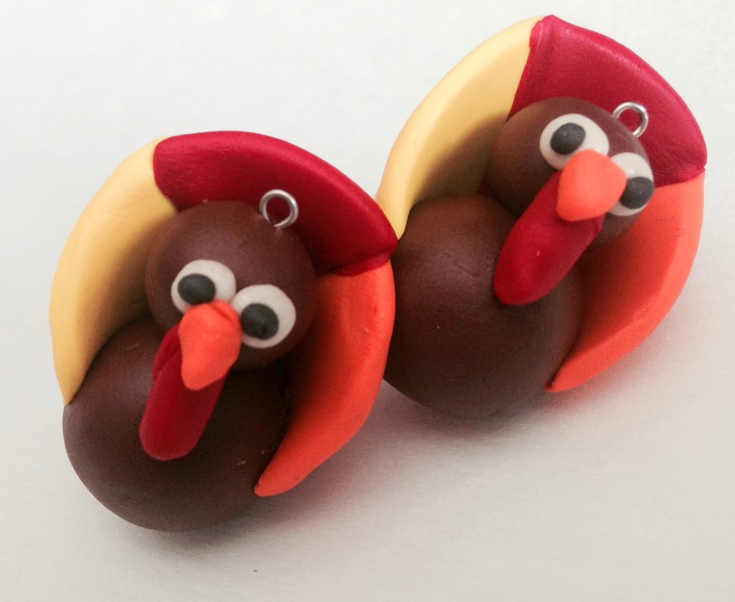 Thanksgiving DIY, Gobble Dangles, Turkey, Thanksgiving Craft, Polymer Clay