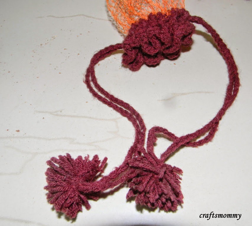 Recycled Onion bag Crochet scrubber and pull string bag My