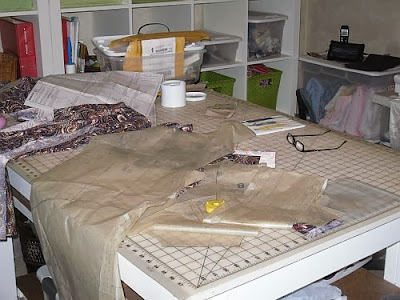 Because if I don't, my sewing table is going to look like this all