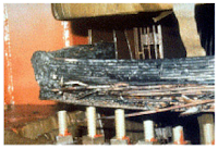 Destroyed transformer Transformer destroyed in black out cause by solar storm