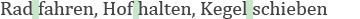 Beispielsatz für Getrennt- und Zusammenschreibung bei Verbindungen von Verb und Nomen