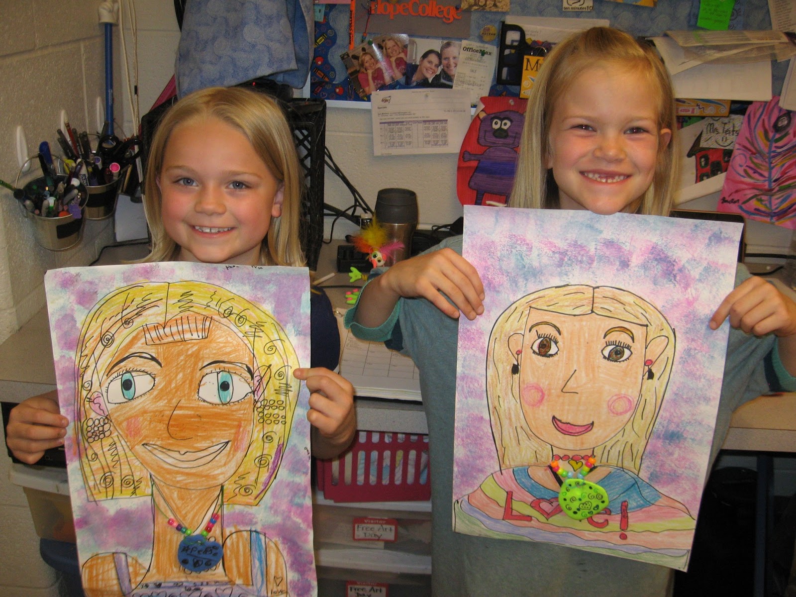Jamestown Elementary Art Blog 1st grade Mother's Day Portraits
