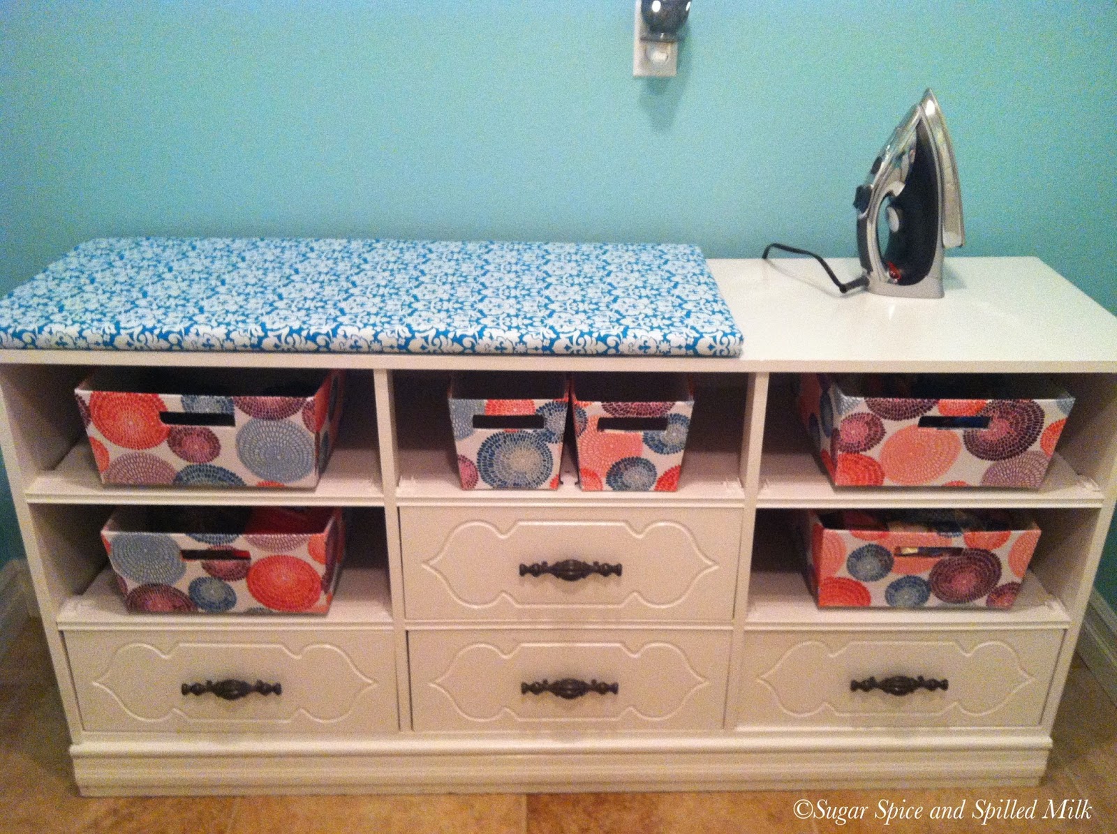 Sugar Spice And Spilled Milk Dresser Repurpose For Laundry Room