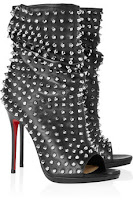christian louboutin botines clavos negros