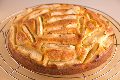 Tarta de queso y manzana