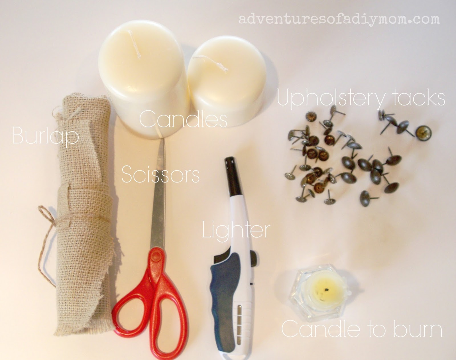 Upholstery Tack Candles Adventures of a DIY Mom