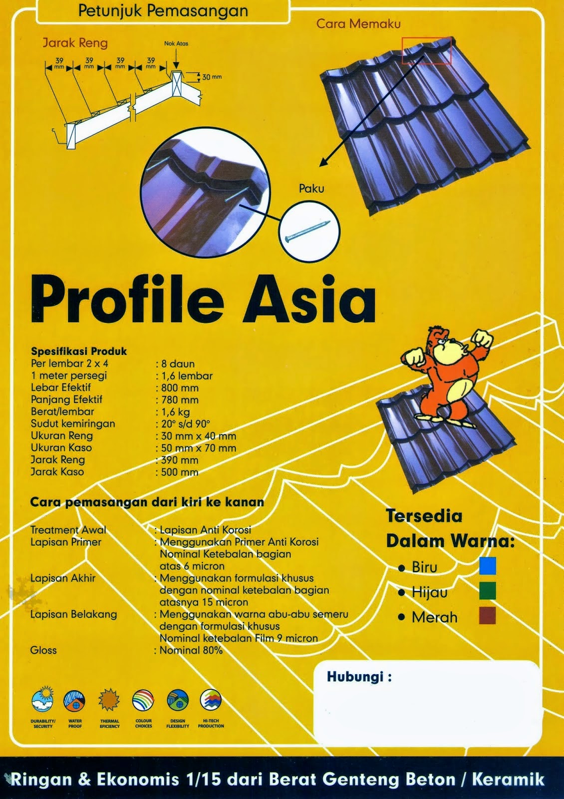 Petunjuk Pemasangan Genteng Metal Profile Asia PetunjukPemasanganGentengMetalProfileAsia