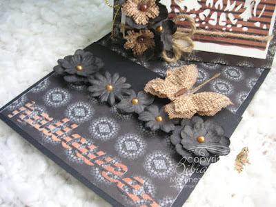 halloween twisted easel card base panel with petaloo flowers halloween twisted easel card base panel with petaloo flowers