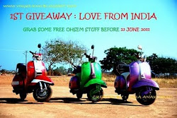 1st Giveaway: Love from India