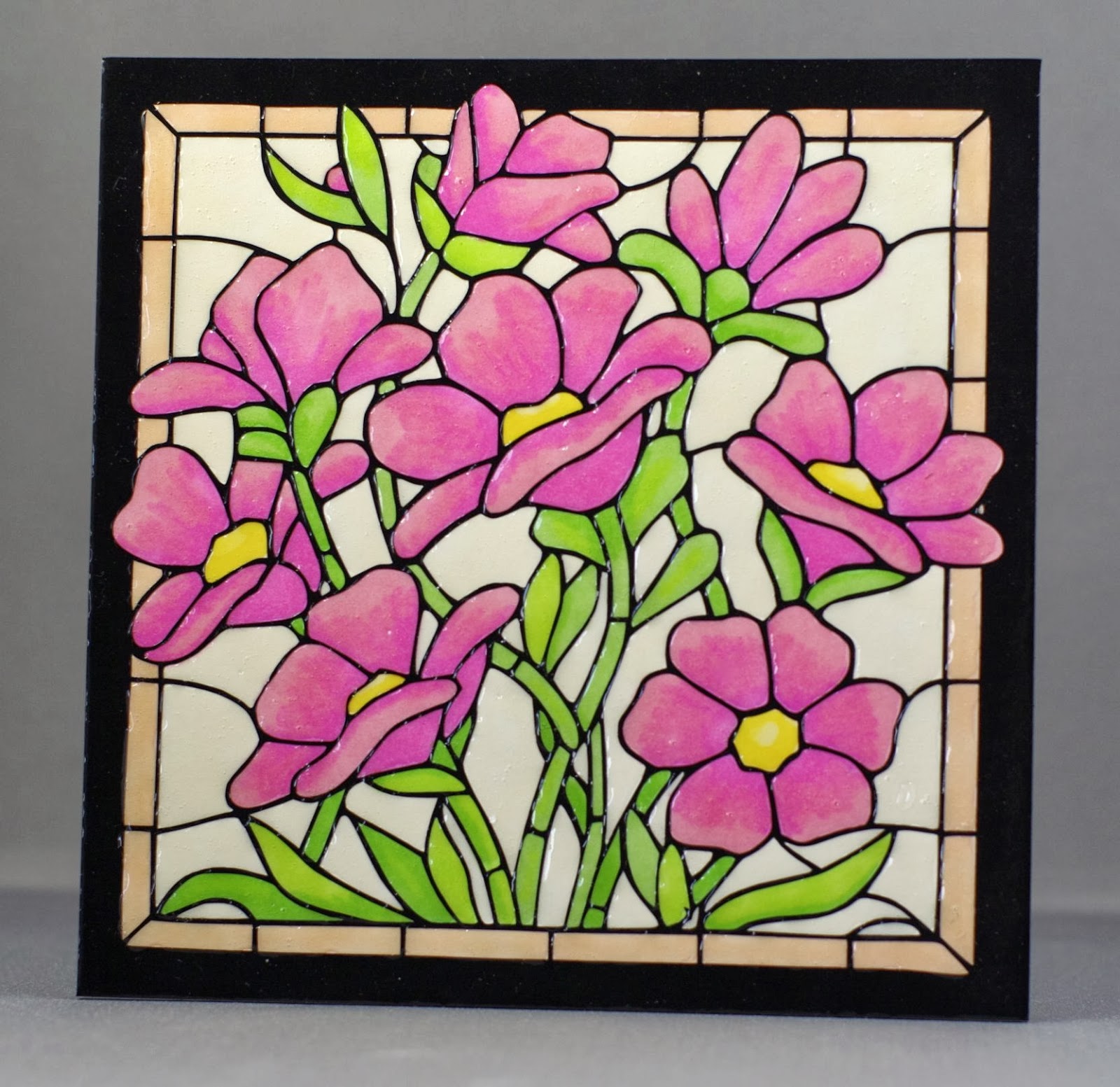 Lynne's Crafty Little Blog Stained Glass Effect Tile