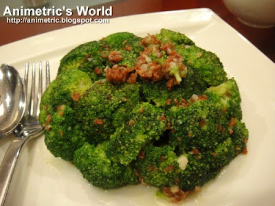 Wok Fried Minced Bacon and Garlic with Broccoli at Passion Restaurant in Resorts World Manila
