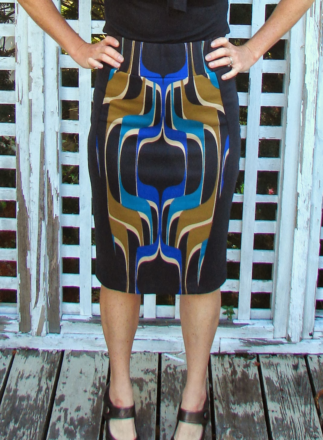 Free Sewing Tutorial Curvy Color Block Ponte Knit Pencil Skirt