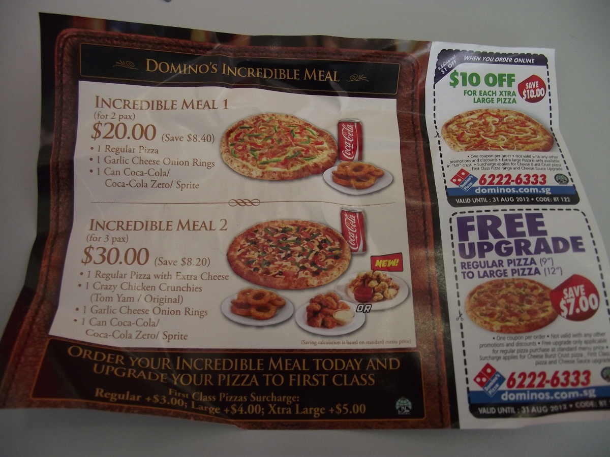 Diary Singapore 笔记新加坡 Domino’s Pizza, Singapore 达美乐比萨, 新加坡