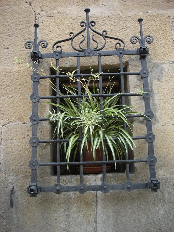 El jardín en macetas: Macetas y hierro forjado