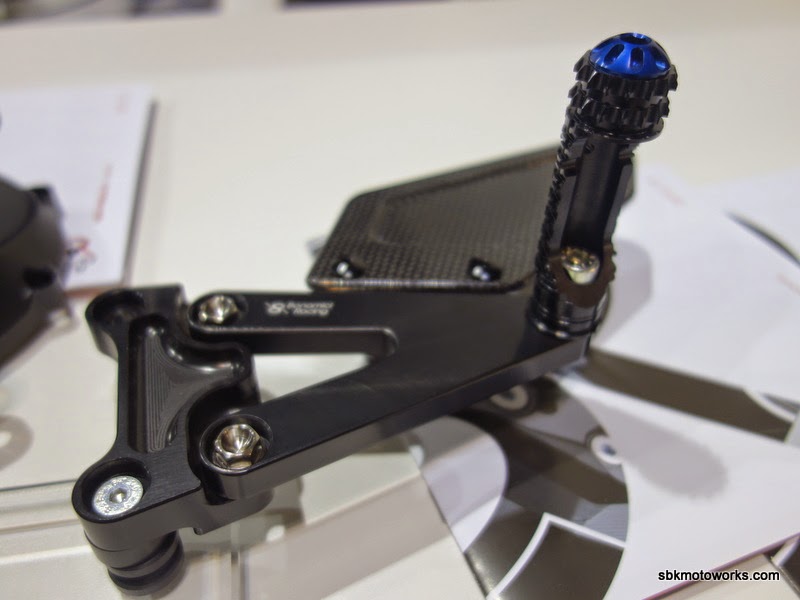 SBK Motoworks S1000RR 2015 rear sets from Bonamici Racing Italy