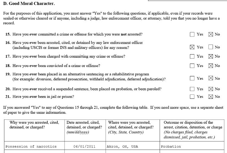 americans are us completed form n 400 sample for naturalization immigration form n 400