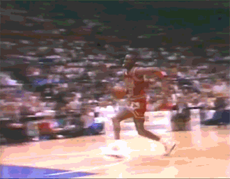 michael jordan flying in the air