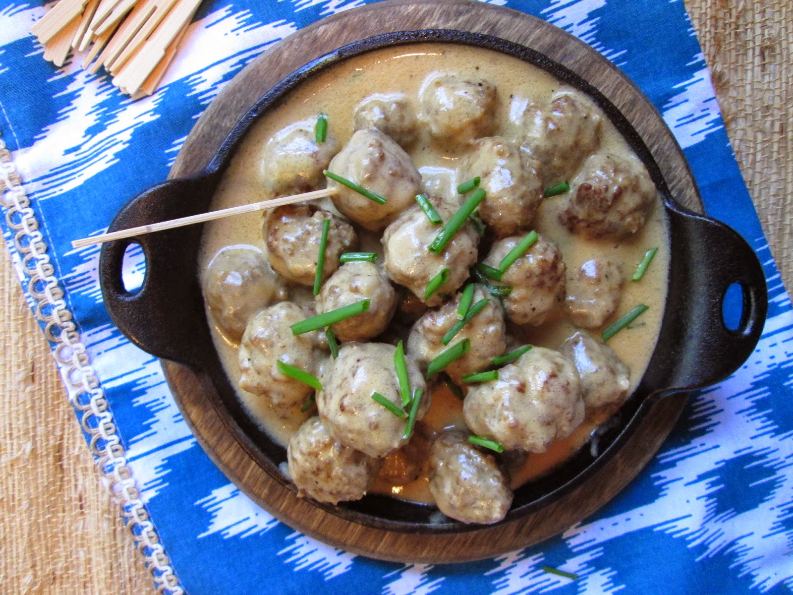 Stirring the Pot Sausage Balls in Mustard Sauce