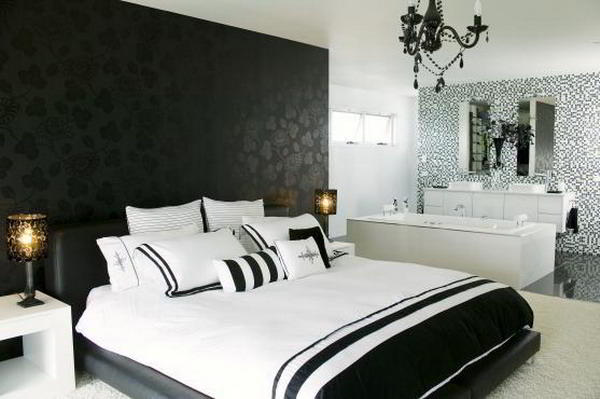 Decoração de quarto com papel de parede Decor Alternativa ~ Quartos Decorados Com Papel De Parede Preto E Branco Decoração de quarto com papel de parede Decor Alternativa ~ Quartos Decorados Com Papel De Parede Preto E Branco