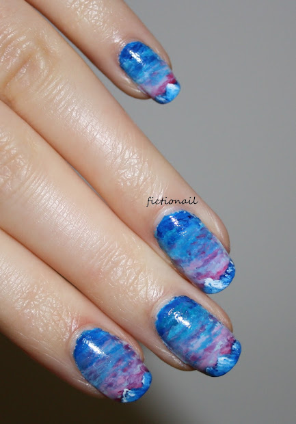 winter snowy mountains nails