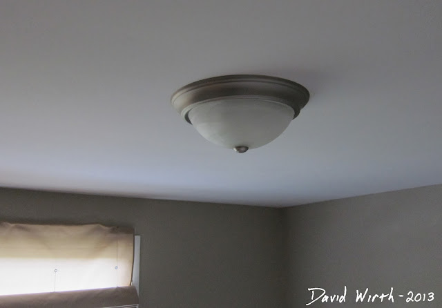 install new ceiling light, make room look new