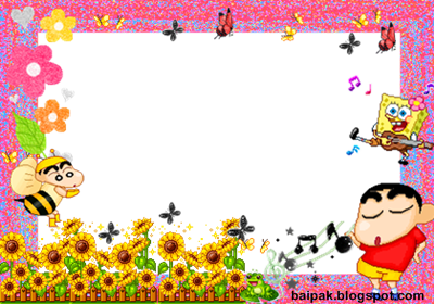 frame baipak: กรอบรูปการ์ตูนชินจัง กรอบลายสีชมพู