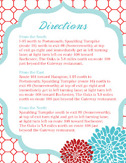 Custom Printables chrysanthemum wedding directions