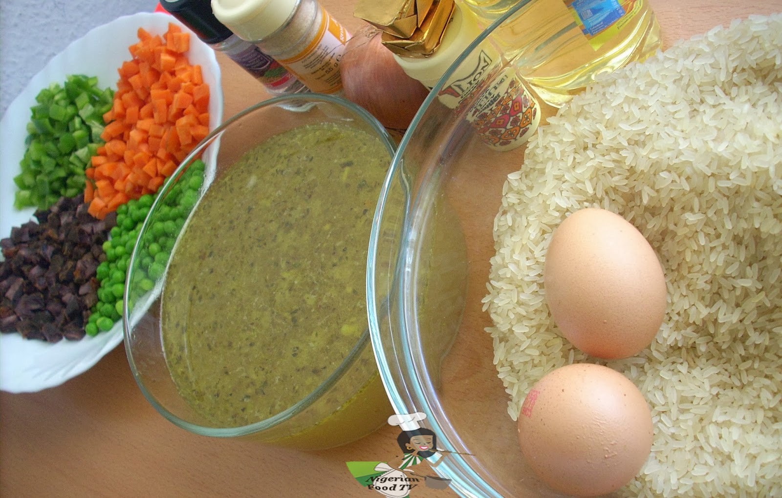  ingredients for Nigerian Egg Fried Rice 
