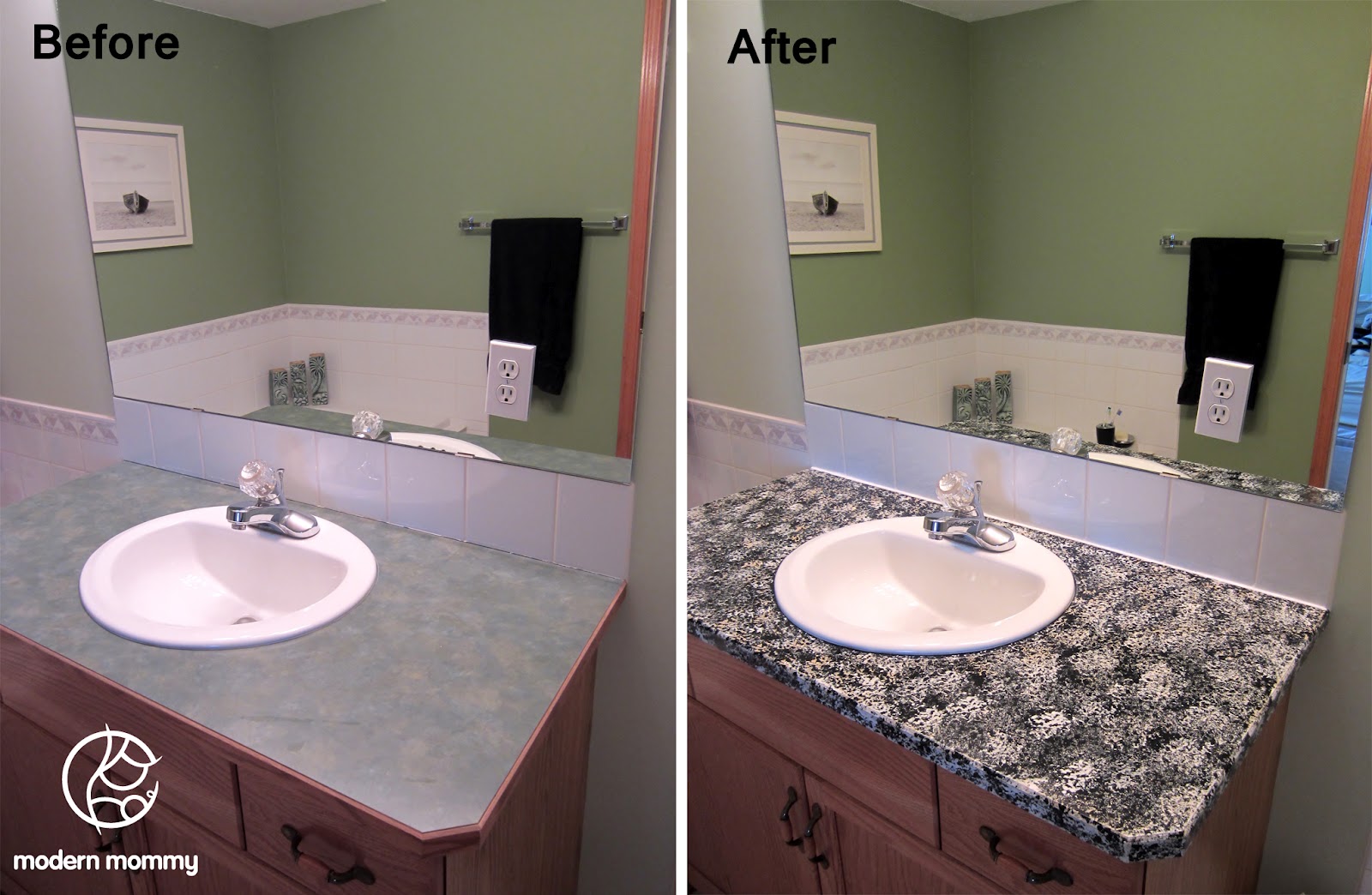 Modern Mommy: Time for a Home DIY Project: Granite Countertop Paint