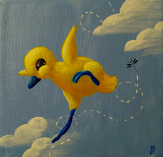 Nursery Duckie acrylic paintings