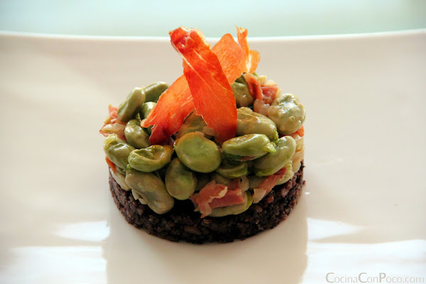 Timbal de Morcilla y Habas receta Timbal de Morcilla y Habas receta