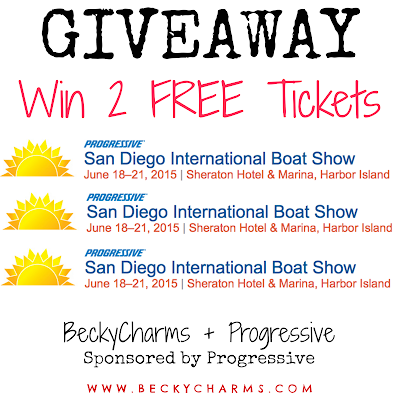 GIVEAWAY San Diego International Boat Show FREE TICKETS Progressive & BeckyCharms GIVEAWAY San Diego International Boat Show FREE TICKETS Progressive & BeckyCharms