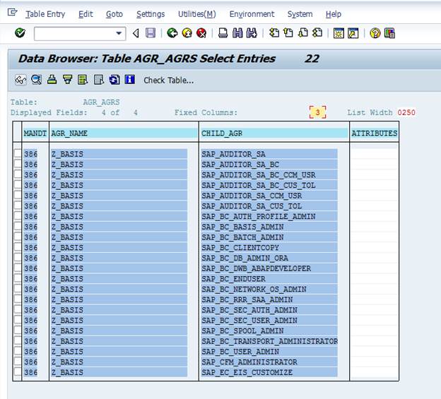 SAP Basis For Beginner How to view all single roles that attached to a