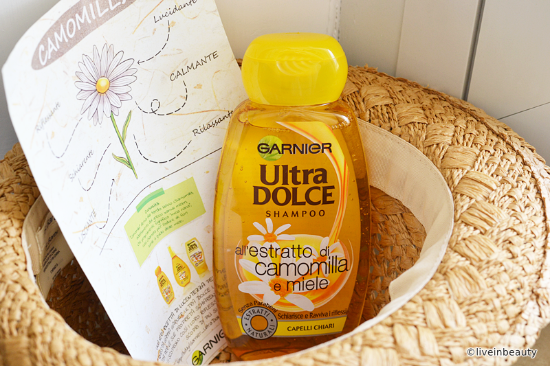 Garnier, Shampoo Ultra Dolce All'Estratto di Camomilla e Miele 