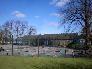 The Crazy Golf course on The Glebe in Bowness-on-Windermere - not yet open for the season