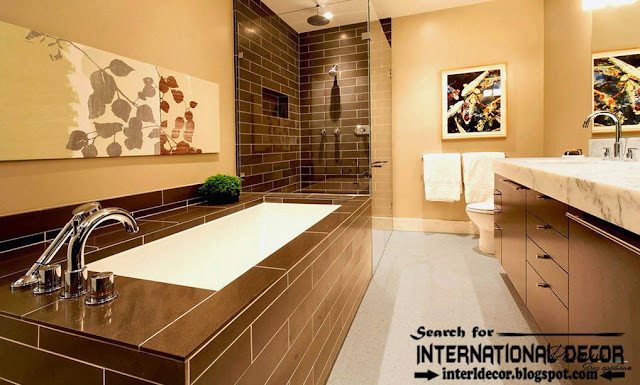 beautiful bathroom tiles designs ideas, corner shower