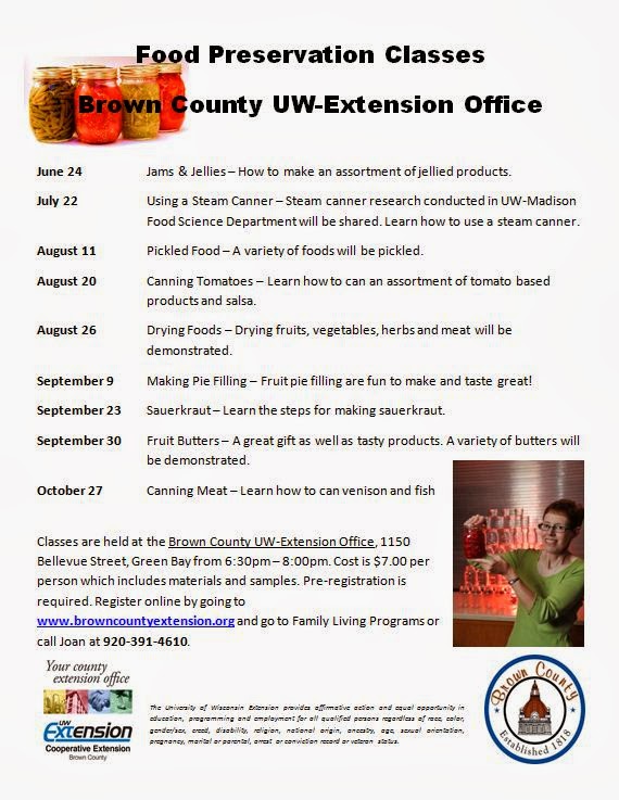 Healthy Eating and Food Safety Tips 2014 Food Preservation Classes