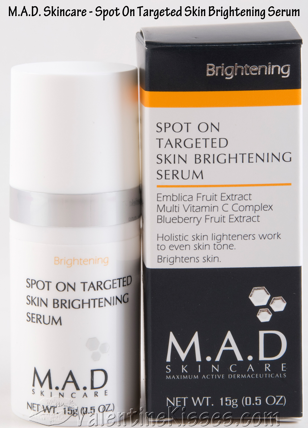 Valentine Kisses: M.A.D. Skincare - 4 products from their Brightening