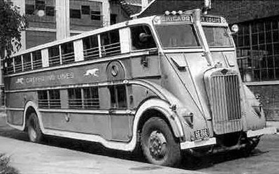 Early Greyhound bus from the early 1930s