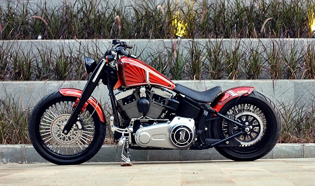 Motor Drag Ninja Modifikasi Motor Harley Davidson Softail Fatboy