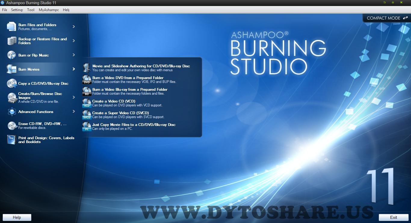Ashampoo burning studio 10 v10.0.11 revision 1 h33t