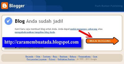 Blog anda sudah jadi Blog jadi