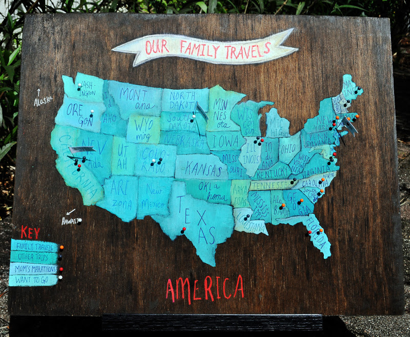 ewe hooo! Our Family Travels — U.S. Map Peg Board "How to"