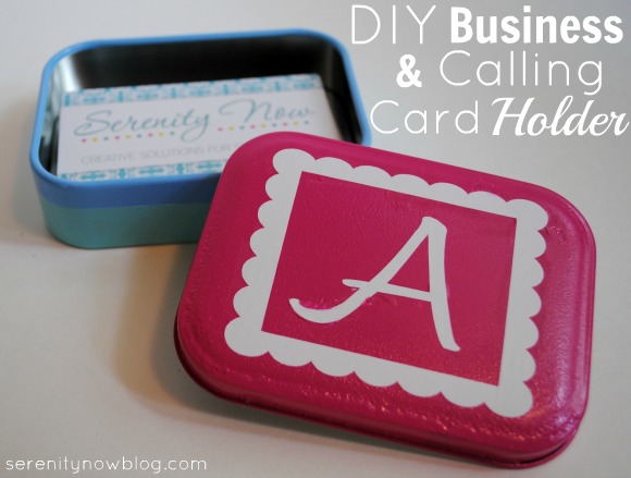 DIY Business Card or Calling Card Tin, from Serenity Now